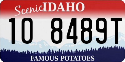 ID license plate 1O8489T