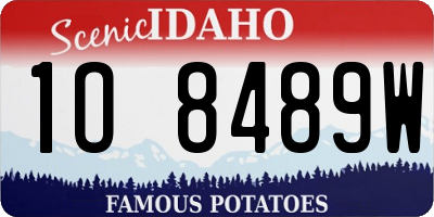 ID license plate 1O8489W