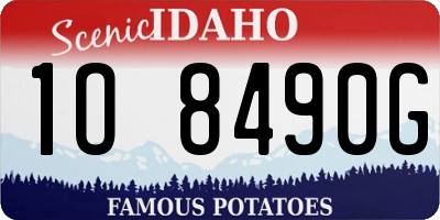 ID license plate 1O8490G