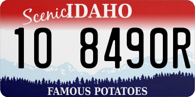 ID license plate 1O8490R