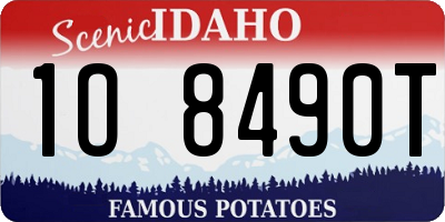 ID license plate 1O8490T