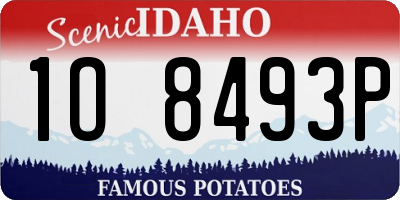 ID license plate 1O8493P