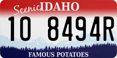 ID license plate 1O8494R