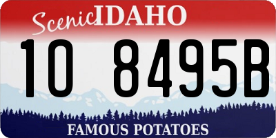 ID license plate 1O8495B