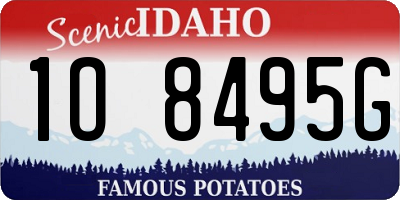 ID license plate 1O8495G