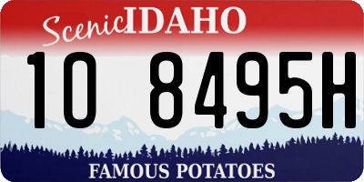 ID license plate 1O8495H