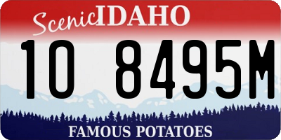 ID license plate 1O8495M
