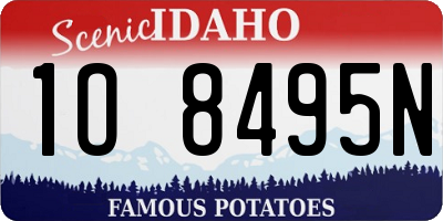 ID license plate 1O8495N