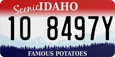 ID license plate 1O8497Y