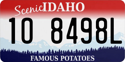 ID license plate 1O8498L