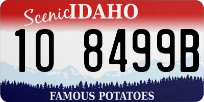 ID license plate 1O8499B