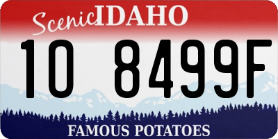 ID license plate 1O8499F