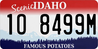 ID license plate 1O8499M