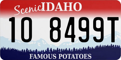 ID license plate 1O8499T