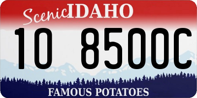 ID license plate 1O8500C