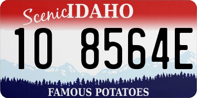 ID license plate 1O8564E