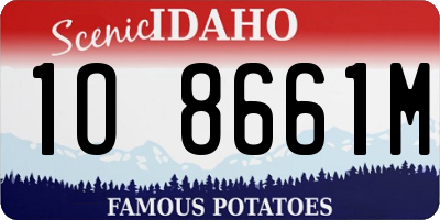 ID license plate 1O8661M