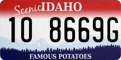 ID license plate 1O8669G