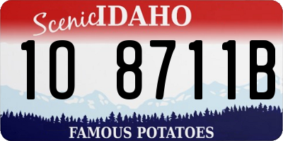 ID license plate 1O8711B