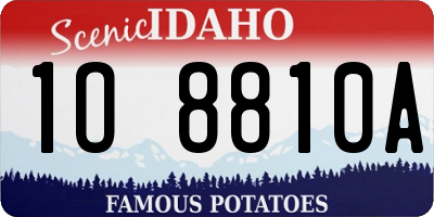 ID license plate 1O8810A