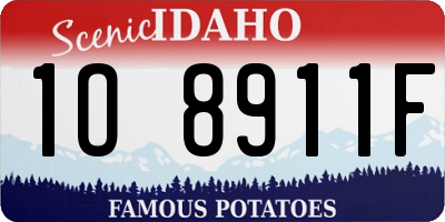 ID license plate 1O8911F