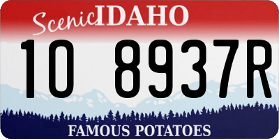 ID license plate 1O8937R