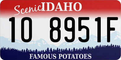 ID license plate 1O8951F
