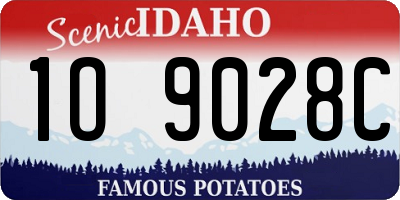 ID license plate 1O9028C