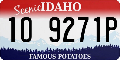 ID license plate 1O9271P