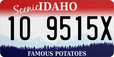 ID license plate 1O9515X