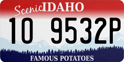 ID license plate 1O9532P