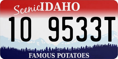ID license plate 1O9533T