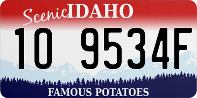 ID license plate 1O9534F