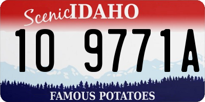 ID license plate 1O9771A