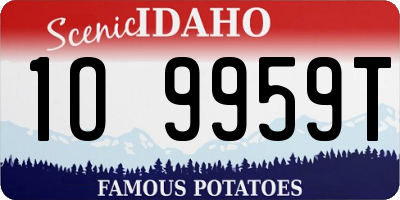 ID license plate 1O9959T
