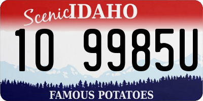 ID license plate 1O9985U