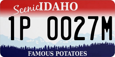 ID license plate 1P0027M