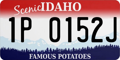 ID license plate 1P0152J