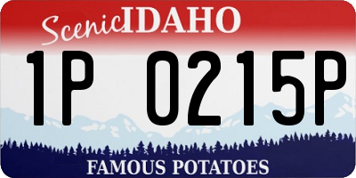 ID license plate 1P0215P