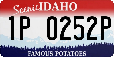 ID license plate 1P0252P