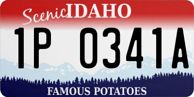 ID license plate 1P0341A