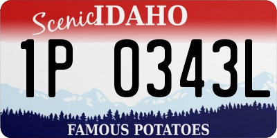 ID license plate 1P0343L