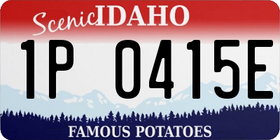 ID license plate 1P0415E