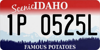 ID license plate 1P0525L