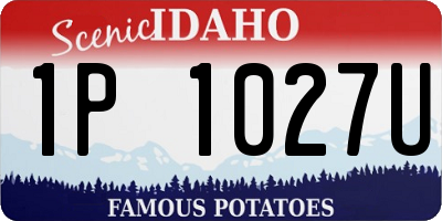 ID license plate 1P1027U