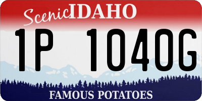 ID license plate 1P1040G
