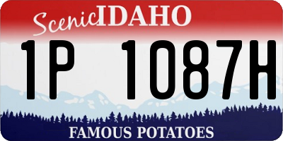 ID license plate 1P1087H