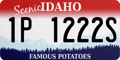 ID license plate 1P1222S