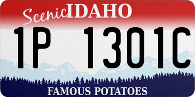 ID license plate 1P1301C