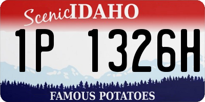 ID license plate 1P1326H